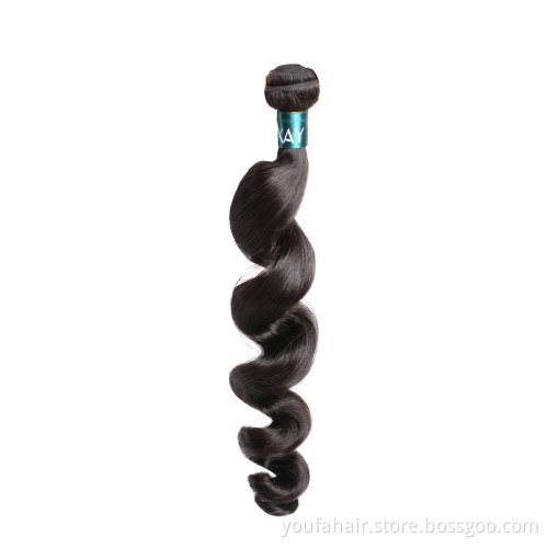 Ali express Luxurious Brazilian Loose Wave Virgin Hair Bundle Customize Logo Own Name Brand Personal Label Human Hair Extensions